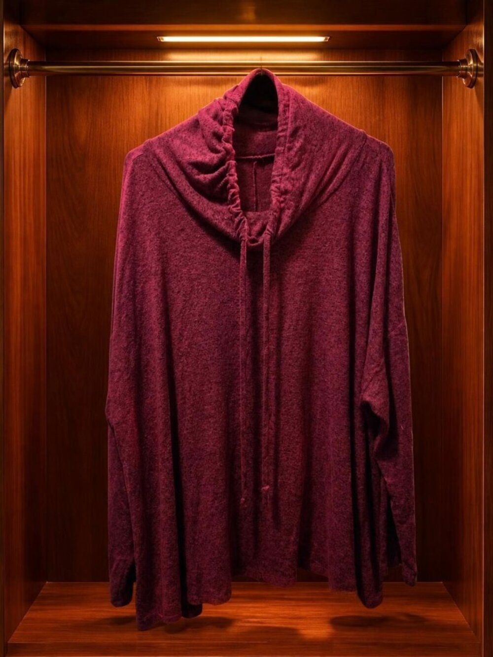 Lane Bryant soft Pullover hoodie Magenta Drawstring SIZE 26/28